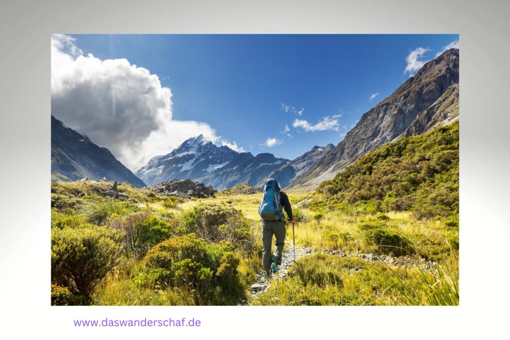 Wandern in den Bergen im Sommer
